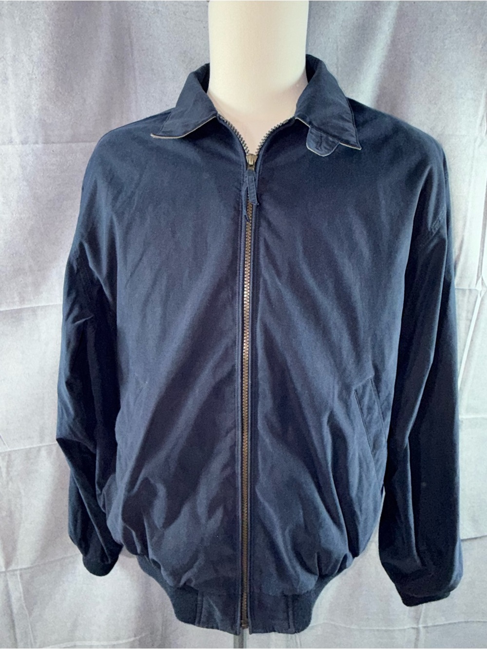 3025-Weatherproof Navy Full-Zip Bomber Jacket